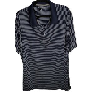 Classic Navy Striped Polo XL